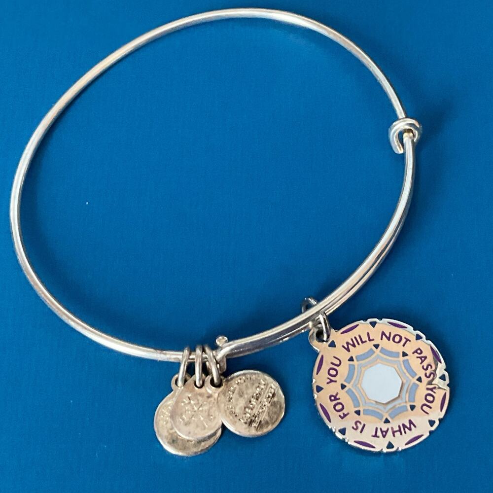ALEX & ANI "What Is For You Will Not Pass You" Charm Bangel Bracelt